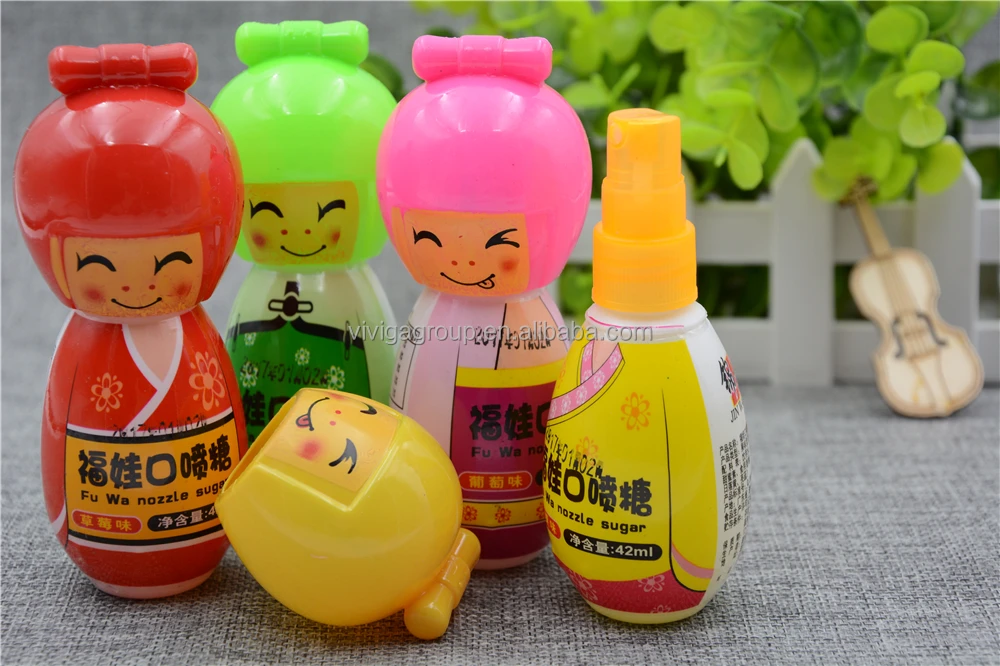 FU WA fruit flavers spray bottle liquid candy spray nozzles toy candy