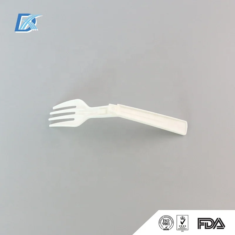 High Quality Disposable Folding Plastic Fork Instant Noodle Fork Small Plastic Fork