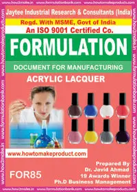 
 формула документ для изготовления акриловый лак  