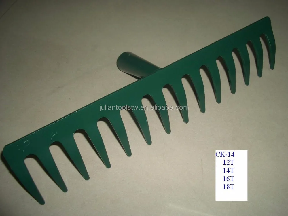 
(PC-DF1622R) 22 TINES IRON STEEL WOOD HANDLE GARDEN LAWN RAKE 