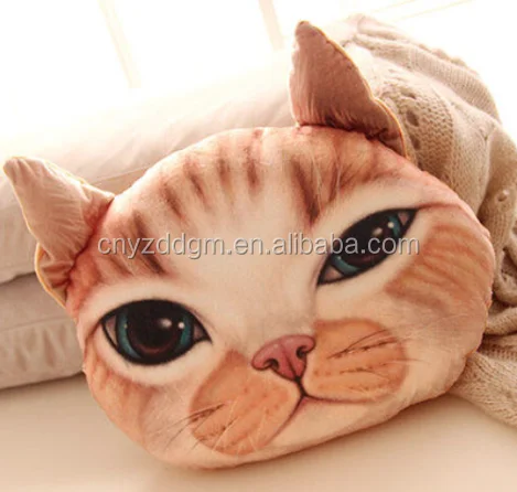 NEW 100%Cotton 3D Cute plush Cat Dog Pillow Cushion With Filling Stuffed Toy Plush Christmas cat cushion pillow