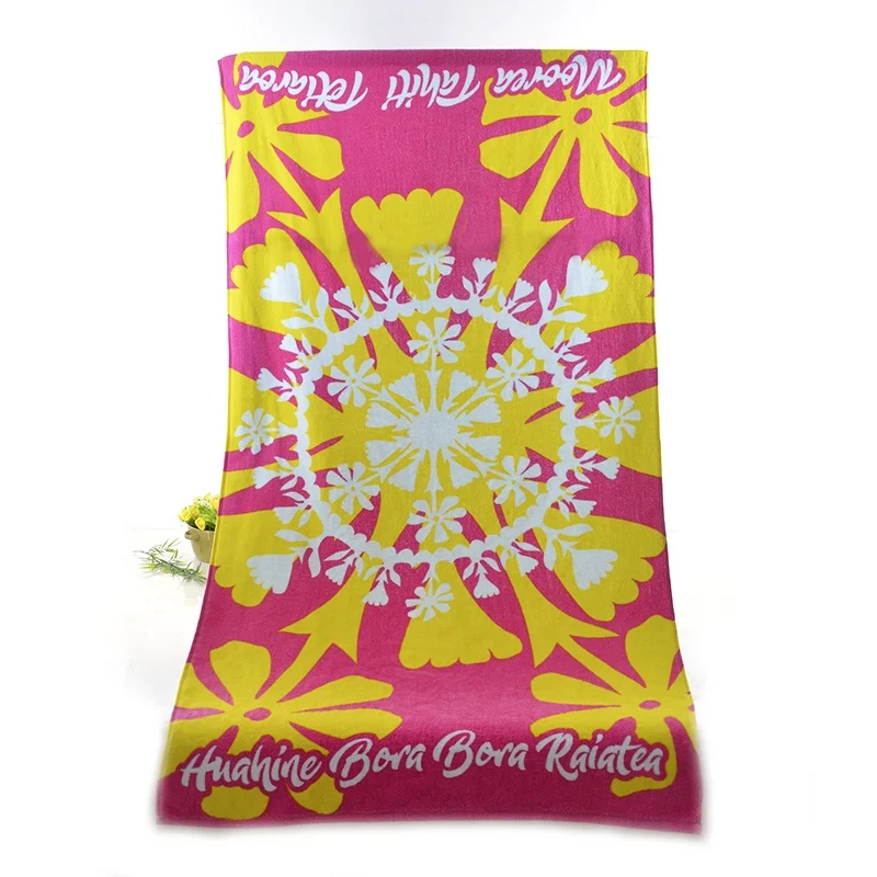 china wholesale 100% polyester custom microfiber beach towel
