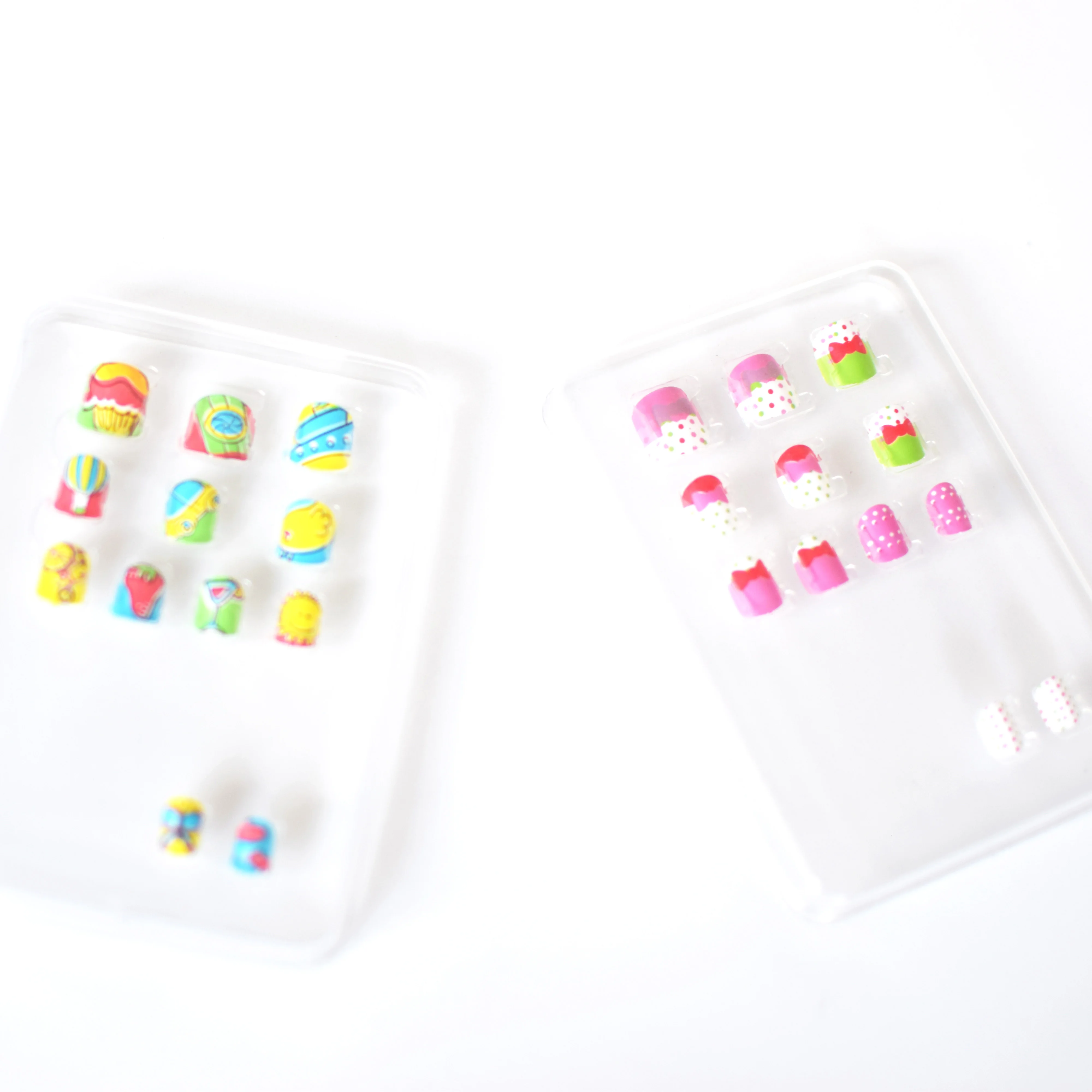 New Full Cover Natural Lovely Children Harmless Fingernails Kids False Finger Nail Tips Wholesale Custom Nail Decoration