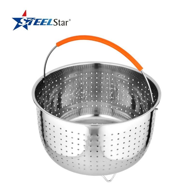 Steamer Basket for Inst Pot Accessories 6 qt or 8 quart - 2 Tier Stackable 18/8 Stainless Steel Mesh Strainer Basket