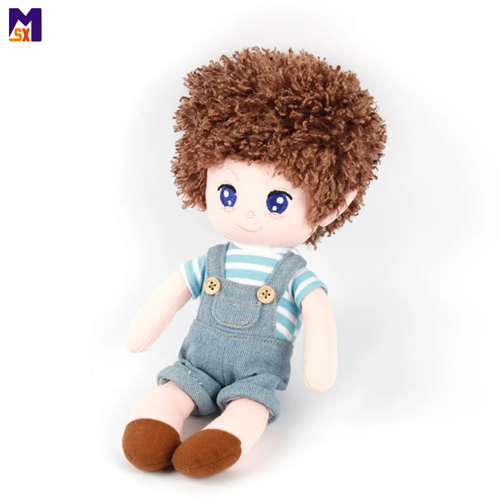 China suppliers custom made cotton stuffed cute boys rag dolls