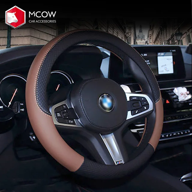 
Car Accessory Fashion Durable Leather New Steering Wheel Cover 
