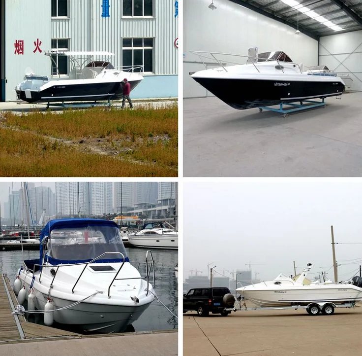 
WATERWISH QD 25 Cabin Fiberglass Boat Hull for Sale 