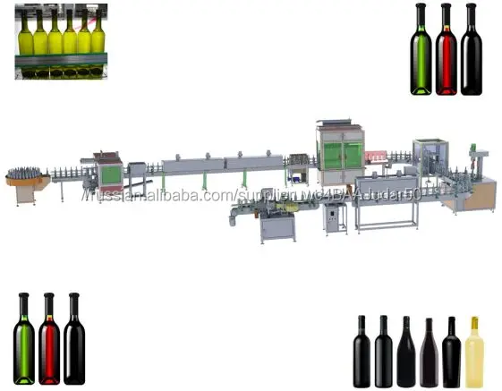 Бутылка Вина Стиральная дует сушки розлива, укупорочные маркировки термоусадочная машина
