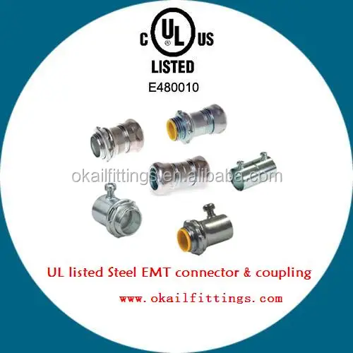 Steel Set Screw Connectors for EMT Conduit  1/2 in. diameter 50-pack