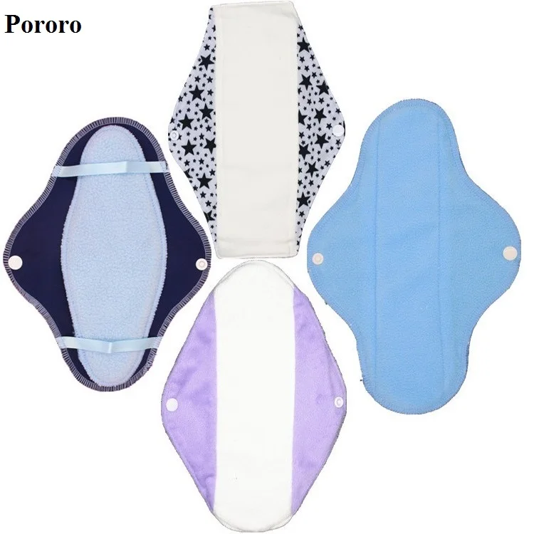 
Babyshow Waterproof Washable Cloth Menstrual Pads 2 Pieces Polarfleece Inner Reusable Cloth Sanitary Pads Cloth Tampon 20*27cm 