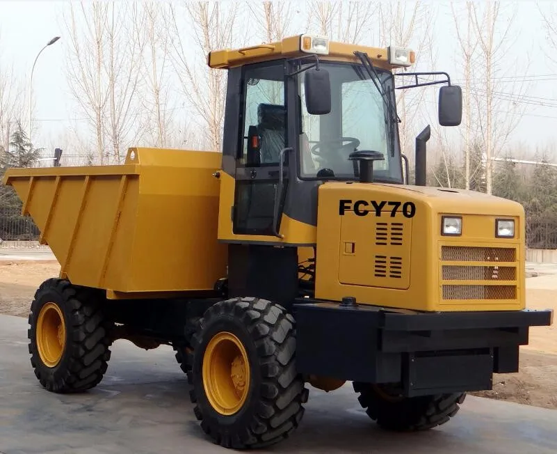 FCY70 agriculture 4x4 articulated front small dump truck chinese mini dumper 7 ton