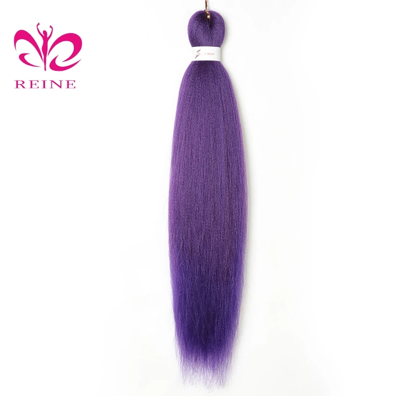 REINE soft Pre stretched Layered Perm Yaki Style  Braids Ombre Color 26 inch Jumbo Braid for Crochet Twist Hot Water