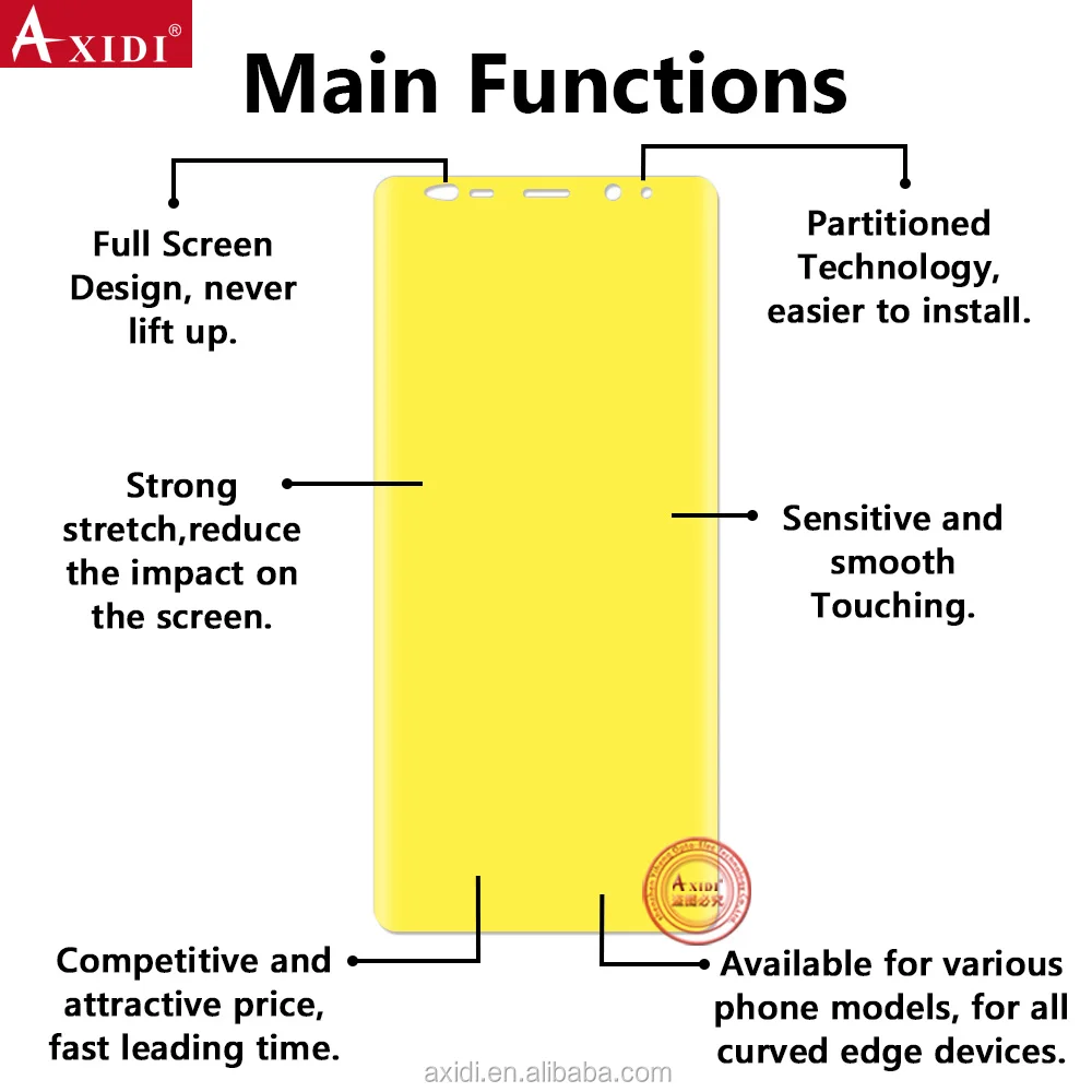 3D Nano Edge TPU Note9 Anti Shock Screen Film for Samsung Galaxy Note 9 Screen Protector Note 10