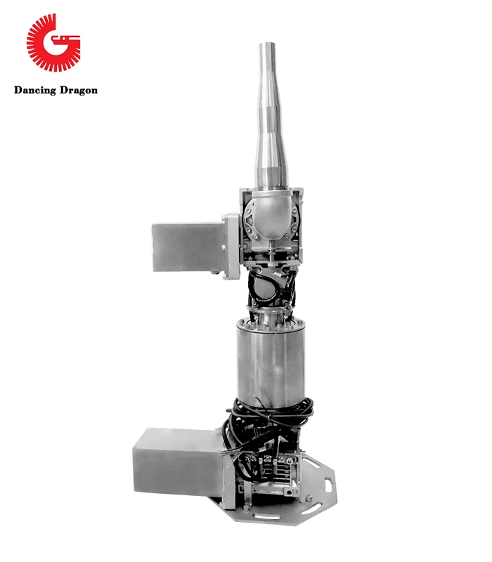 360 degree rotation Aluminum Alloy 2 Axis Jet nozzle for Chasing Water Pattern fountain  DMX 512 control