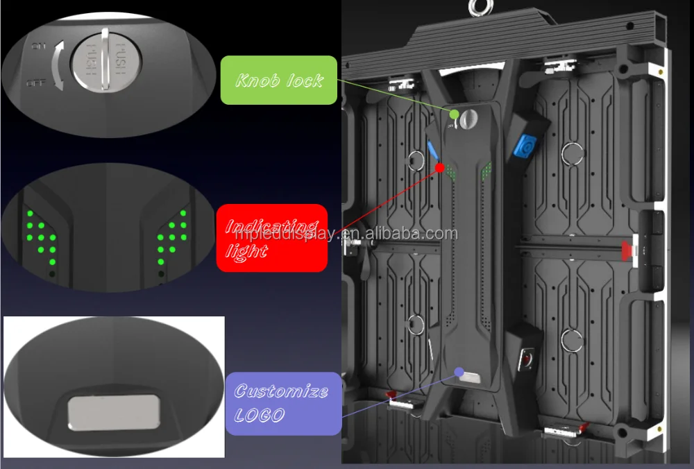 MPLED UHD P2.6 indoor small pixel die casting rental led display
