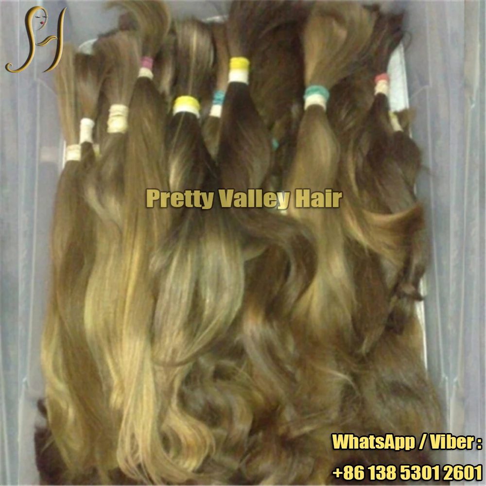 natural blonde high quality bulk virgin russian wig hair