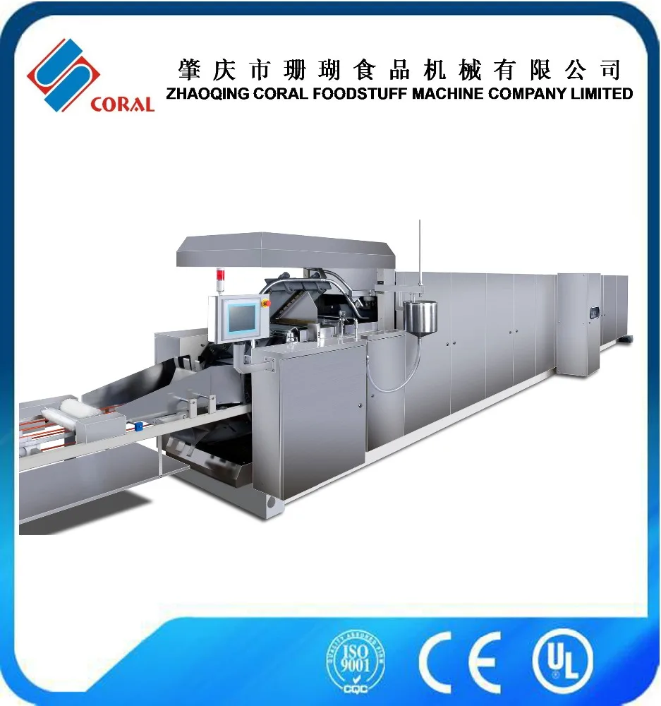 Advanced machinary High Efficiency Wafer Baking Machine/Ball Wafer Production Line with chocolate enrobing/Wafer Production Line
