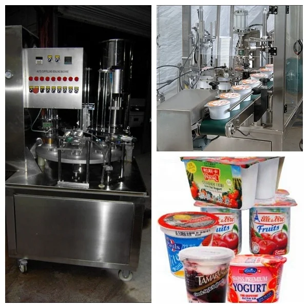 Free shipping rotary ice cream cup filling sealing machine