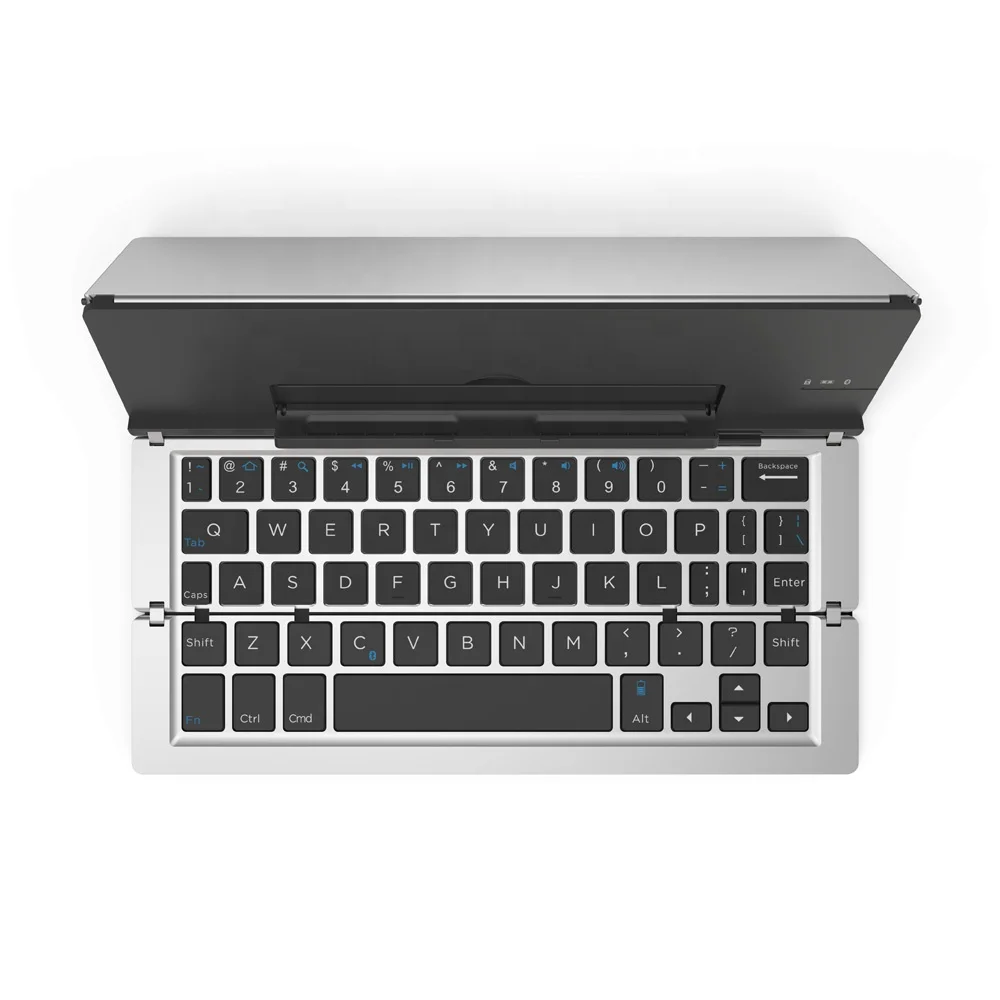 
High quality and high sales of folding aluminum wireless keyboard for tablet and smartphone 