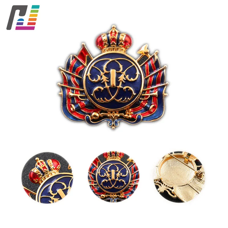 High Quality Metal Custom Hard Soft Enamel Country Flags Lapel Pin Badge
