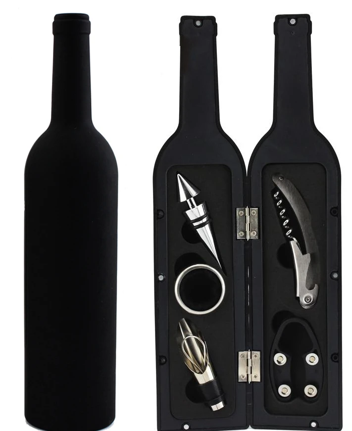 5piece stainless steel stand wine accessories gift set wine bottle opener gife set