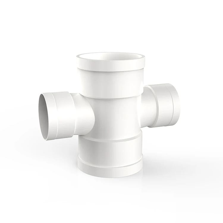 
20-800mm PVC Pipe Tactory Y Type PVC fittings 4 way cross for water drainage 