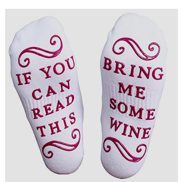 Design Own Combed Cotton Custom Grip Socks, If You Can Read This Bring Me Non Slip Socks With Grips