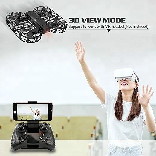 DWI Dowellin D7 Portable Foldable Arms WIFI Selfie 720p Mini Drone Camera With Altitude Hold