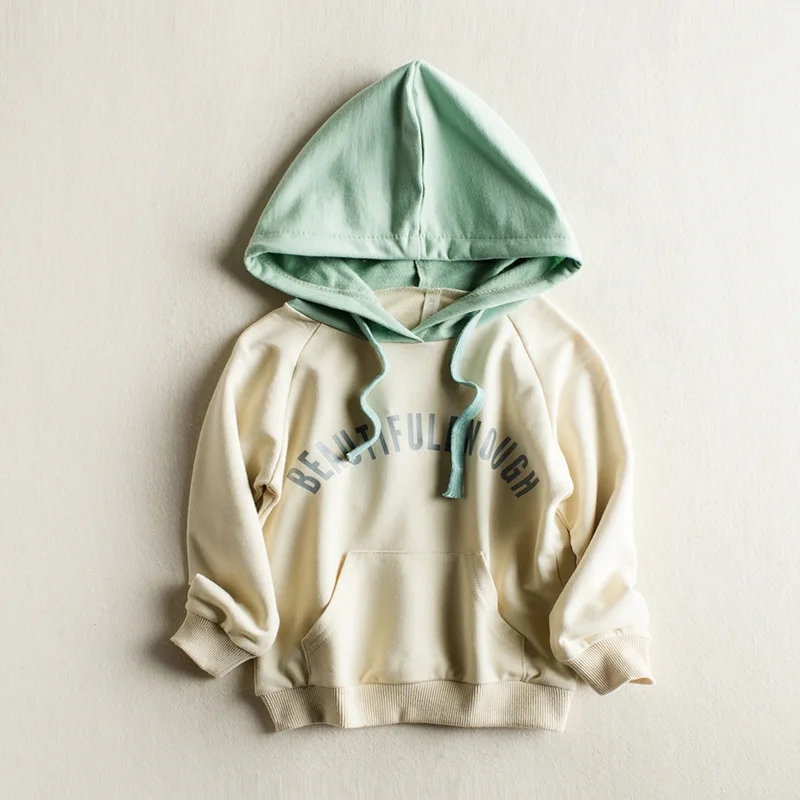 OEM clothing factories in china children plain two tone pullover custom printing design kids hoodies