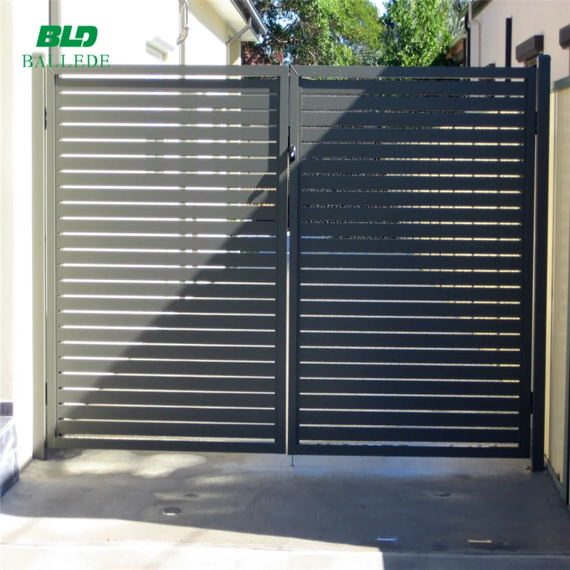 aluminum louver sliding gate door with motor