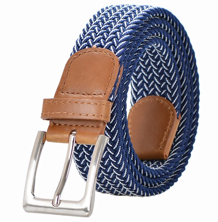 YW Superior high quality China Market adjustable sport double colors braided fashion belts