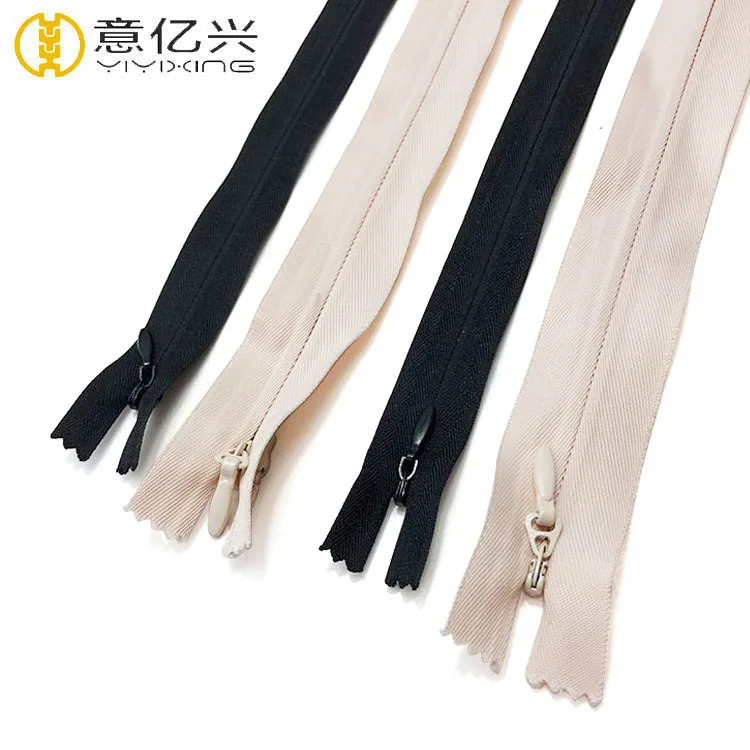 YYX Custom Concealed Zipers Manufacturer Nylon Invisible Zips For Dress