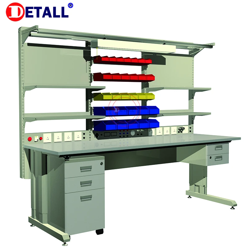 mechanical industrial Electronic Work Bench Antistatic Esd Workbench Workshop table Steel Combination Tool Cabinet