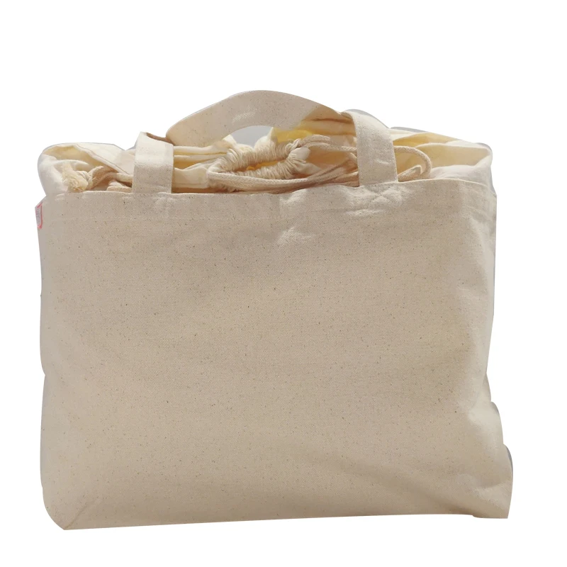 
Natural white custom eco friendly heavy duty canvas tote bag 
