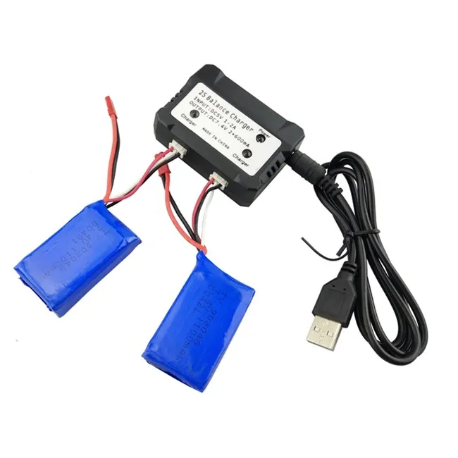7.4V 1100mAh Lithium Battery For WLtoys A949 A959 A969 A979 S989 V912 T23 T55 F45 With Charger