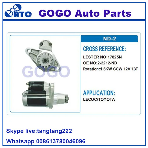 17825N 12 В стартер для Toyota Camry Lexus ES350 Scion TC XB 2.4L 3.3L 3.5L 28100-0A010 28100-28041 438000-0630