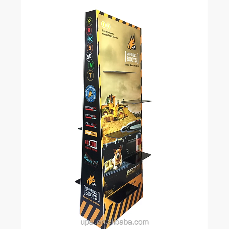 POP shoes display fashionable hot sale PVC display shelves for shoes store