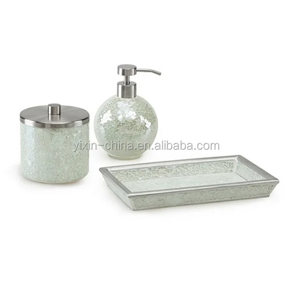 Wholesale Hand Made Aqua Mosaic Bathroom Accessories