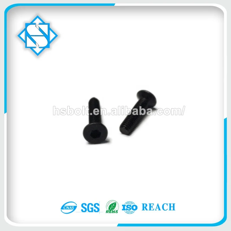 China Manufacture Direct Supply Black DIN7991 Cap Screw With Hex Socket Flat Countersunk Head