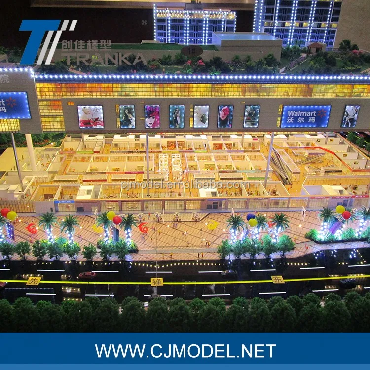 1/100 commercial street maquette for shopping mall / architecture model making