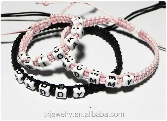 Fashion Family Bracelets Matching Personalized Bracelet Jewelry Daddy, Mommy ,Baby Couple Bracelet