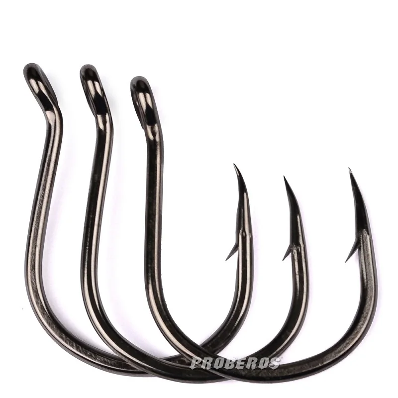 100 шт./пакет рыболовный крючок для морской воды, крючок для джиггинга 1/0 #-6/0 #, одинарный рыболовный крючок из высокоуглеродистой стали, оптовая продажа