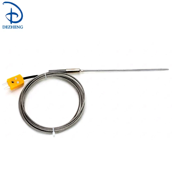 1-3mm diameter probe thermocouple sensor with plug