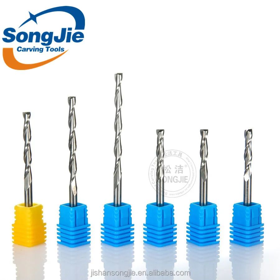 
Spiral cutter bits tungsten carbide cutting tools 2 flutes end mills for stainless steel 