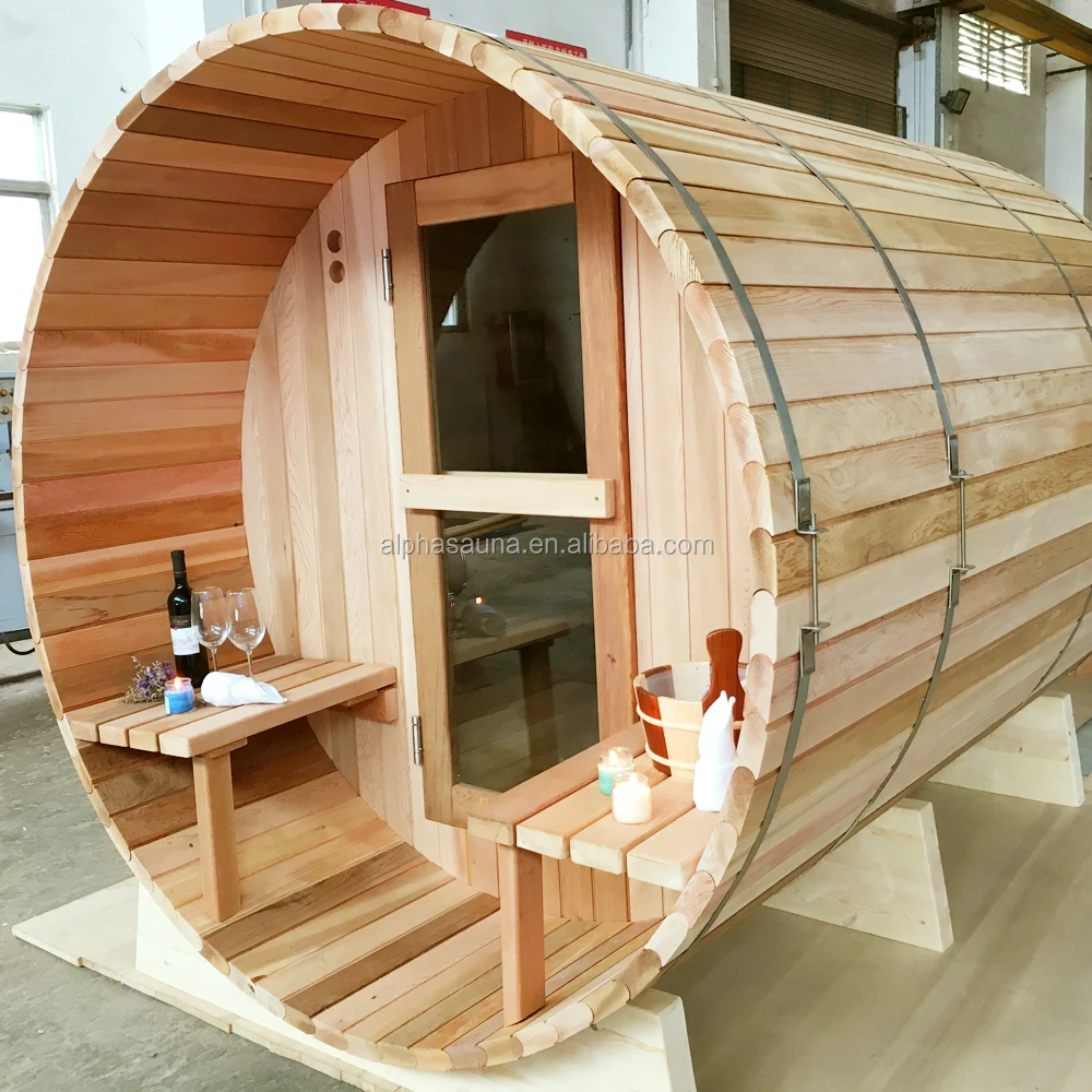 Outdoor Far Infrared/Fired Burn Sauna Barrel Cabin Garden Sauna