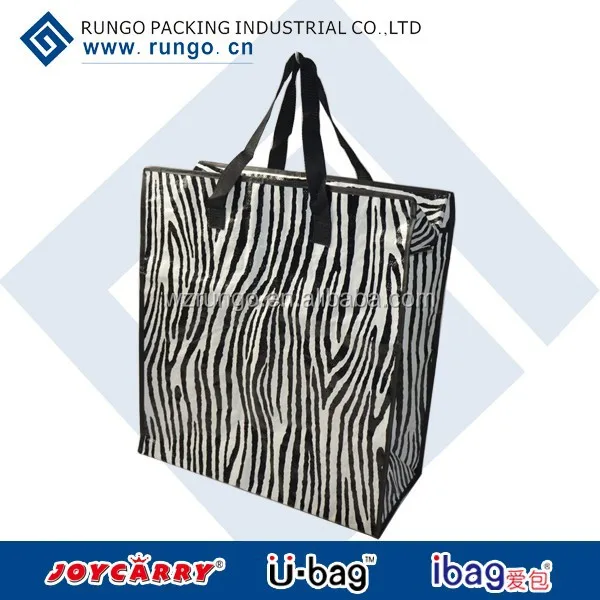 Многоразовая сумка для покупок из полипропилена на молнии большие сумки-тоут