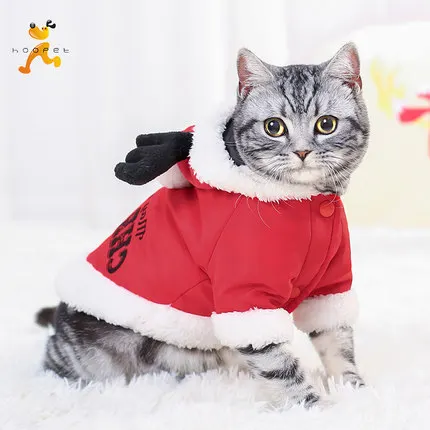 2018 New Design Christmas Cat Apparel Cute Reindeer Shaped Keep Warm Dog Clothes