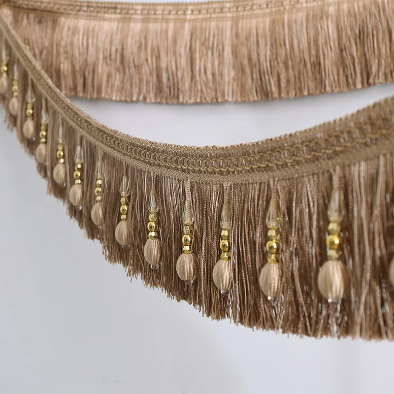6 meters from zero shear Curtain hem cloth accessories tassel pendant  Curtain Tassel Fringe Trim, Beaded Fringe Trimming