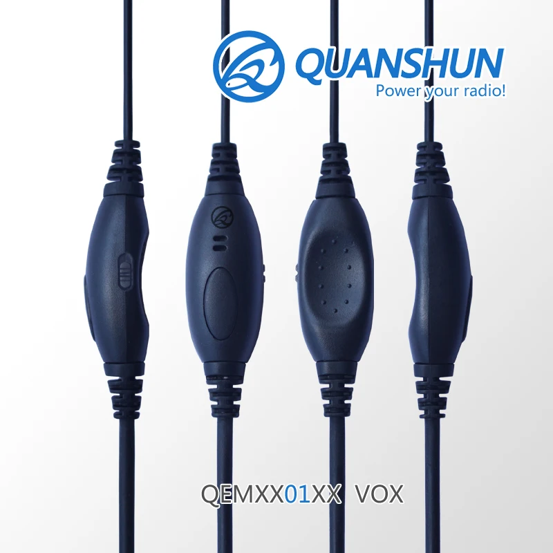 
2 way radio Over-the-Ear Earset with Boom Mic/In-Line PTT/VOX Switch ( QEMH10106Vox) 