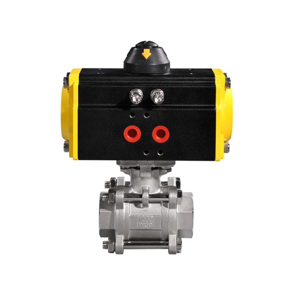 
1 inch DN25 Double Acting Stainless Steel Air Control Pneumatic Actuator Ball Valve 